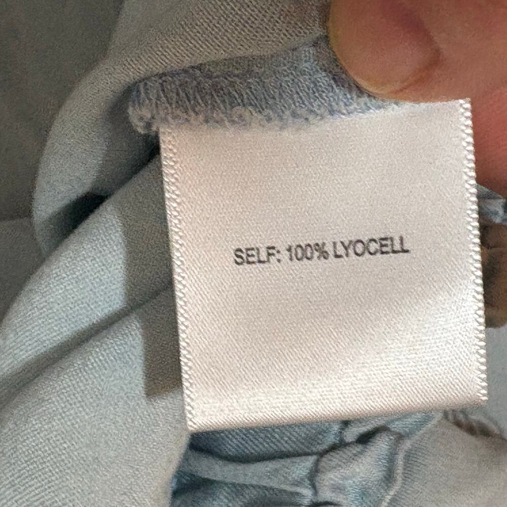 Jane + Delancey Light Blue Lyocell Tie Shoulder Crop Tank Size Large - Picture 10 of 10